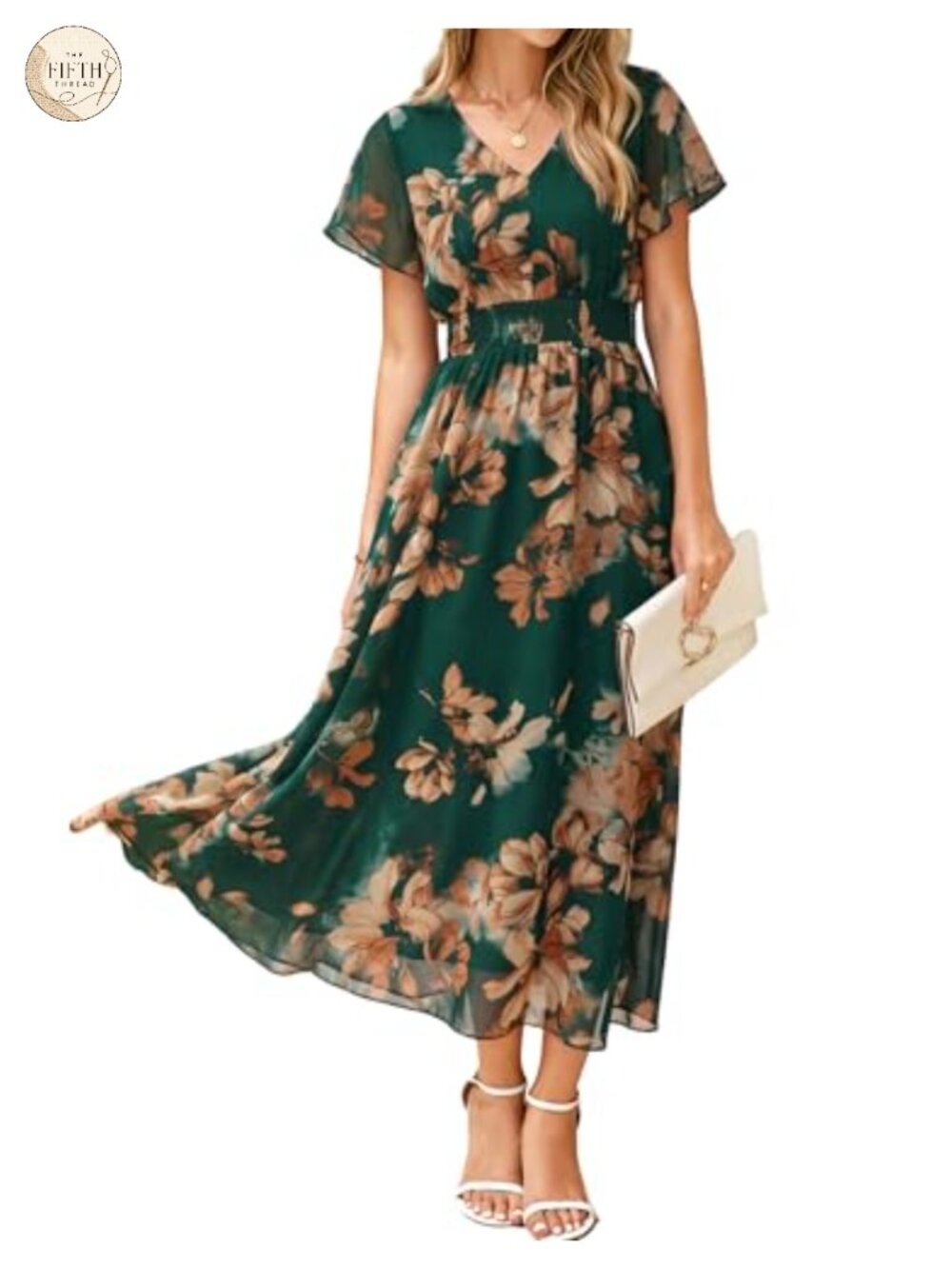 Simplee Womens Floral Maxi Dress Short Sleeve Summer Boho Wedding Guest Empire